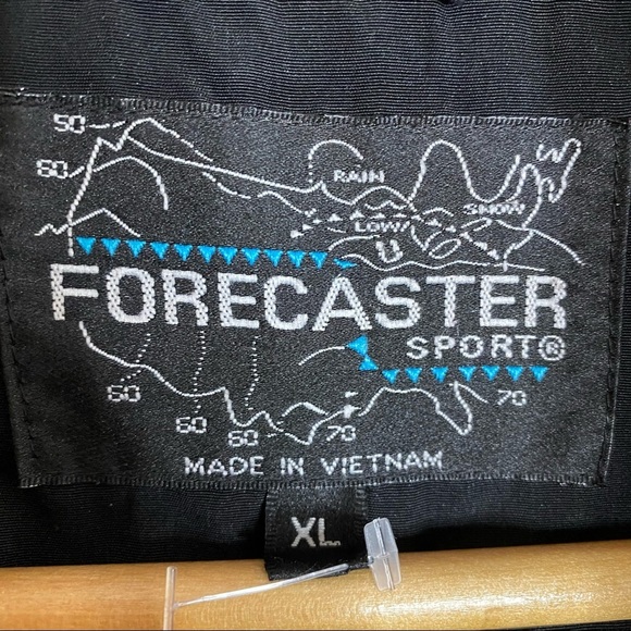 Forecaster Sport Red Medium Length Light Spring Jacket Black Contrast XL - Picture 3 of 16